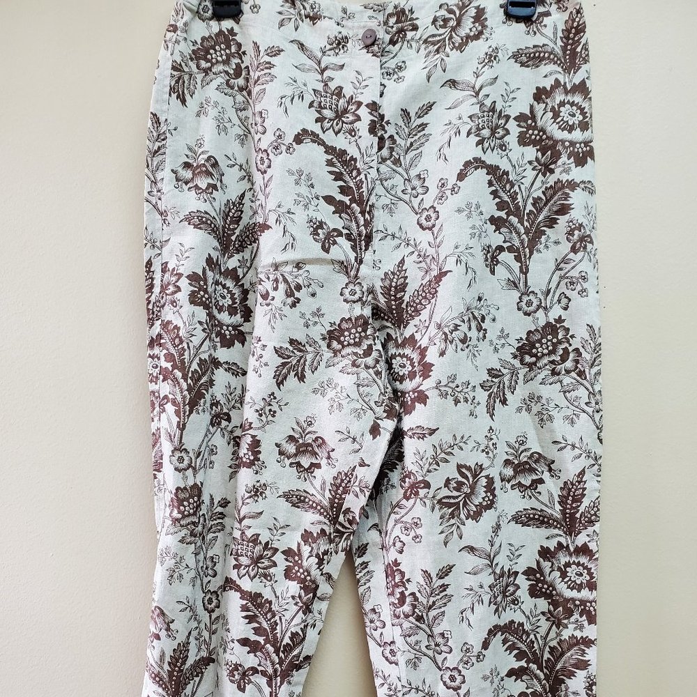 Charter Club Brown Floral Pants